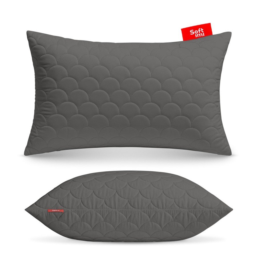 Poduszka_50x70cm_packshot_1500x1500px_sklep (2) Antialerginė pagalvė - dygsniuota (pilka) 50x70cm - Image 1