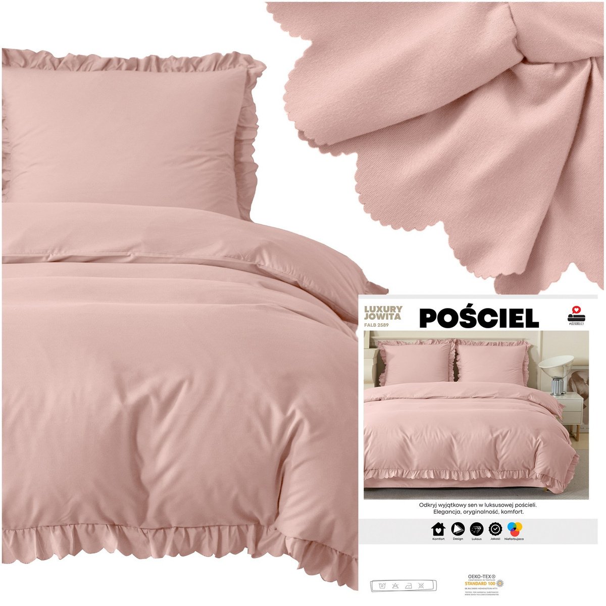 pol_pl_Posciel-220-x-200-3cz-z-Falbana-Luxury-Jowita-03-142057_1 Pościel 220 x 200 3cz z Falbaną Luxury Jowita 03 - Image 1